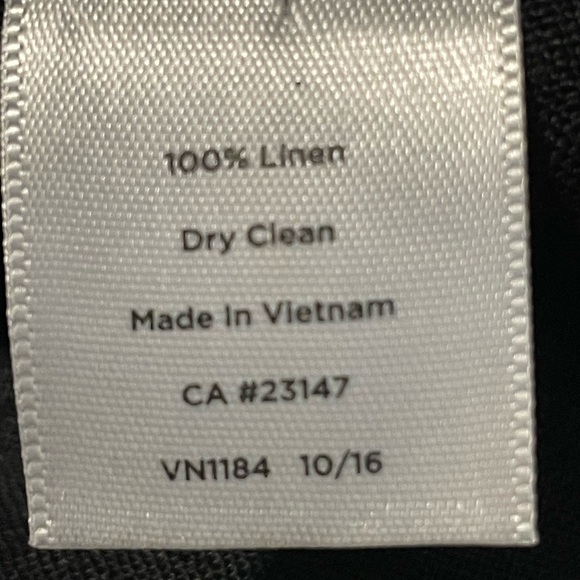 Talbots Black Linen women’s‎ size 6 pants trousers side button - Picture 10 of 12